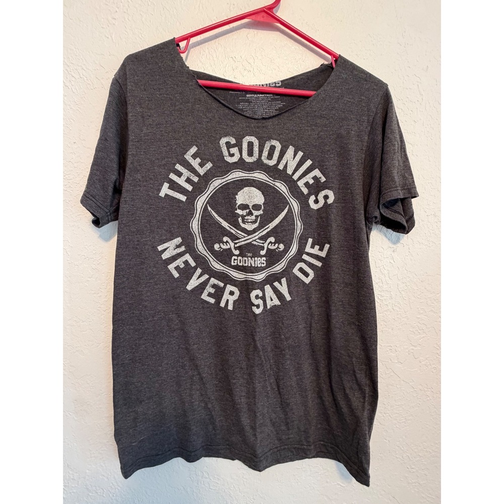 Ripple Junction The Goonies Never Say Die Charcoal Heather Graphic Tee Shirt